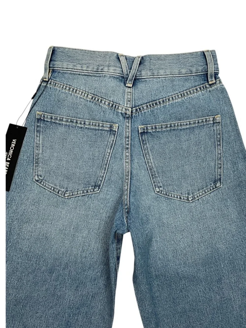 Veronica Beard Charlotte High Rise Bermuda Denim Shorts 24 Jorts Blue NEW